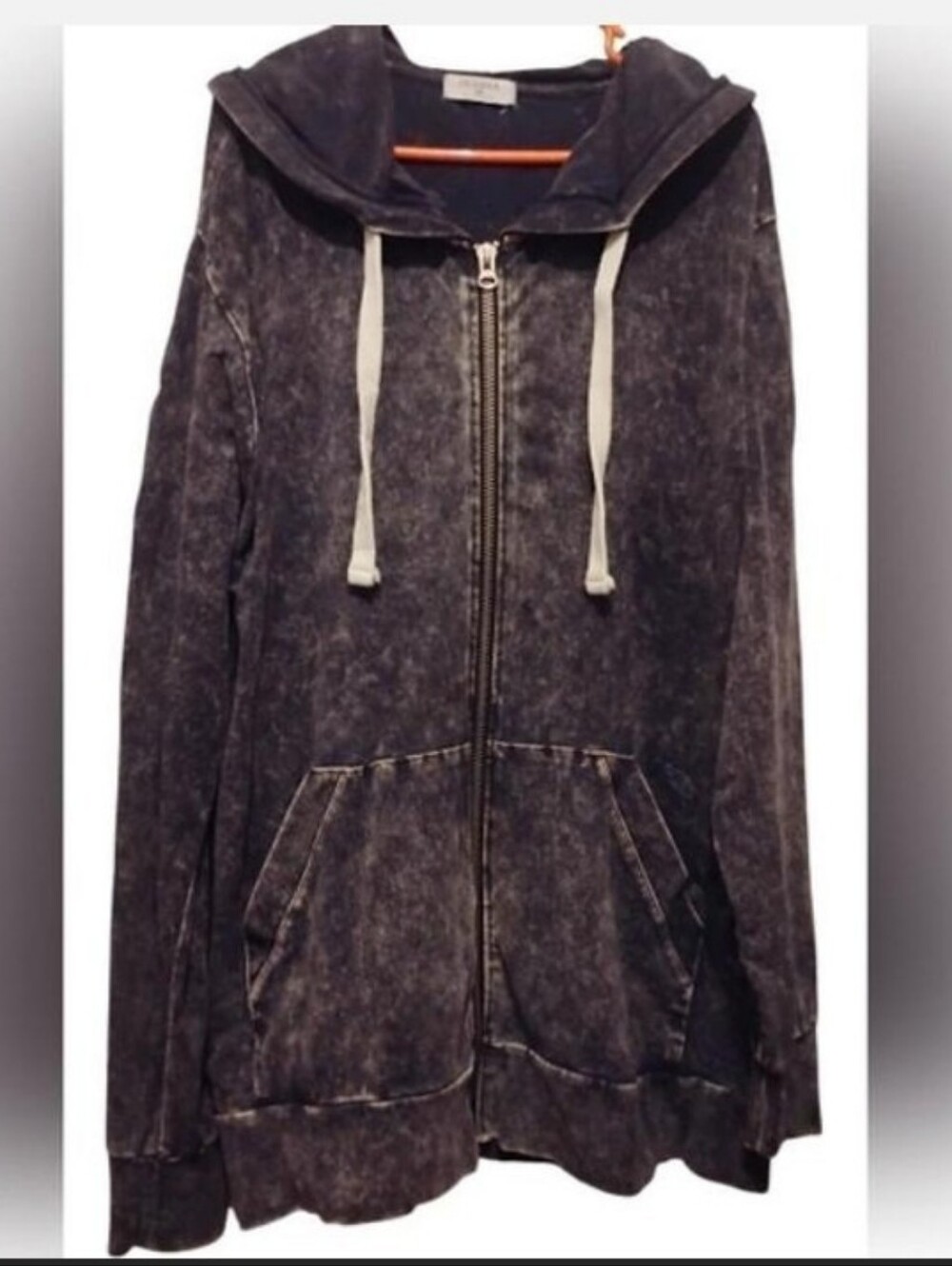 Women's 3x Vintage Washed Gray Color Zipup Jacket Measurements Are In The Photos